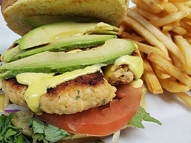 Salmon Burger.