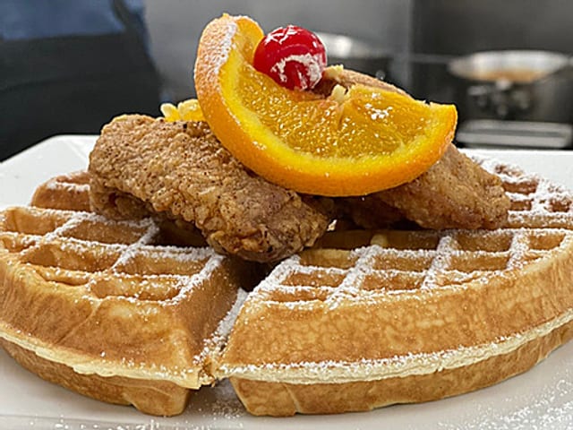 Pollo and Waffles.